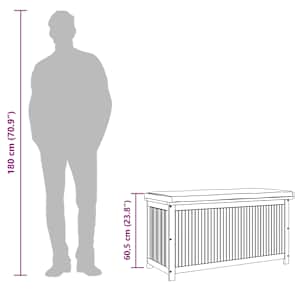 Venkovní box na polštáře 113x50x60,5 cm Masivní dřevo akácie - obrázek 13