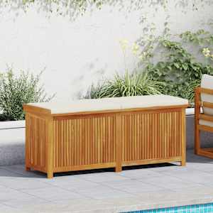 Venkovní box na polštáře 150x50x60,5 cm masivní dřevo akácie - obrázek 3