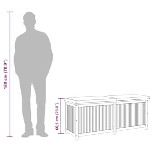 Venkovní box na polštáře 150x50x60,5 cm masivní dřevo akácie - obrázek 12
