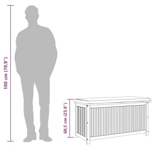 Venkovní box na polštáře 113x50x60,5 cm Masivní dřevo akácie - obrázek 13