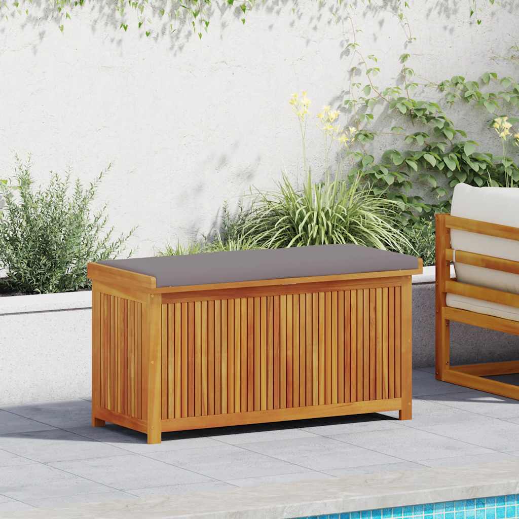 vidaXL Outdoor-Kissenbox 113x50x60,5 cm Massivholz Akazie