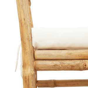 Zahradní lavice s polštářem Hnědá 110 x 38 x 65cm bambus - obrázek 7