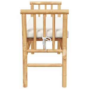 Zahradní lavice s polštářem Hnědá 110 x 38 x 65cm bambus - obrázek 5