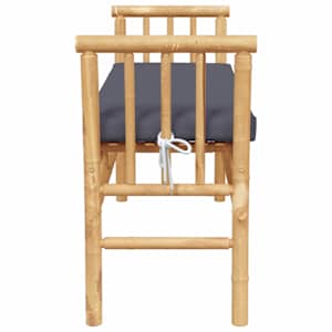 Zahradní lavice s polštářem Hnědá 110 x 38 x 65cm bambus - obrázek 5