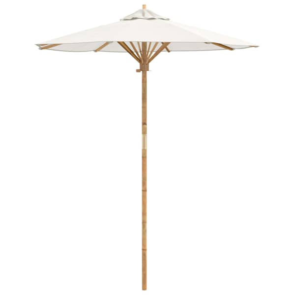 vidaXL Aedapara &Oslash; 180 x 230 cm Bambus &Uuml;mmargune Kreemvalge