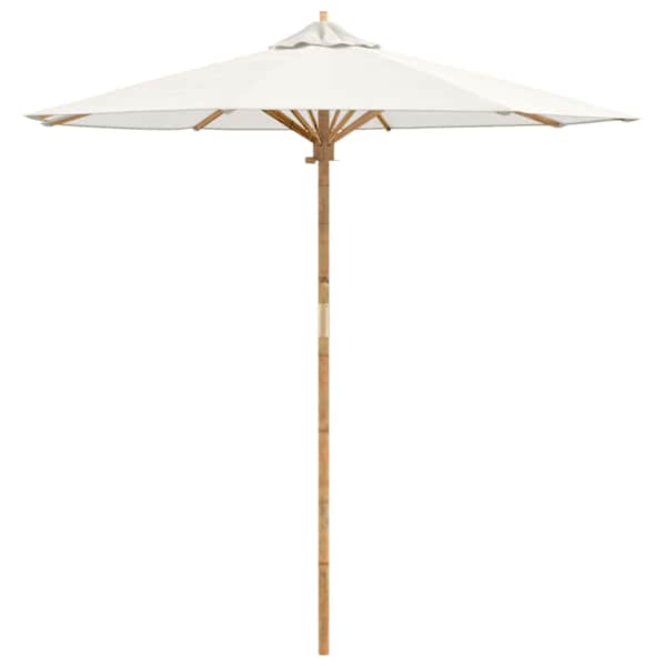 vidaXL Aedapara &Oslash; 217 x 230 cm Bambus &Uuml;mmargune Kreemvalge