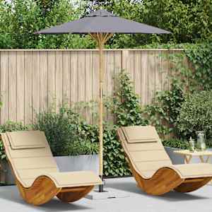 Vrtni dežnik Temno siva Ø 180 x 230 cm Bambus