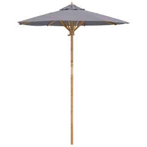Zahradní slunečník Tmavě šedá Ø 270 x 260 cm bambus - obrázek 2