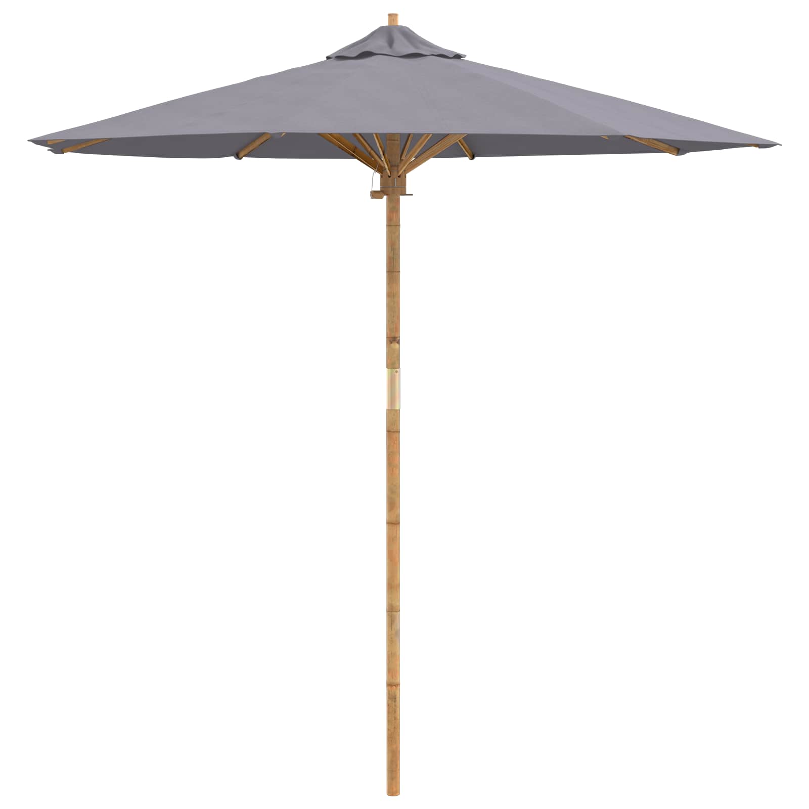 VidaXL Tuinparasol Donkergrijs Ø 270 X 260 Cm Bamboe