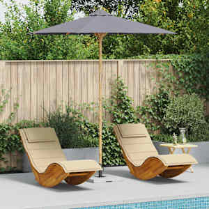 Vrtni dežnik Temno siva Ø 240 x 260 cm Bambus