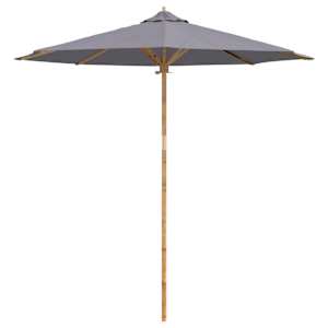 Zahradní slunečník Tmavě šedá Ø 270 x 260 cm bambus - obrázek 4