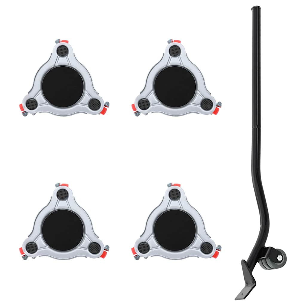 vidaXL Möbelrollen 4 Stk. mit Heber 14,5x13,5x4 cm Stahl 400 kg