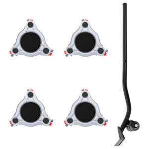 Kolesa za pohištvo 4 kosi z dvigalom 14,5 x 13,5 x 4 cm jeklo 400 kg