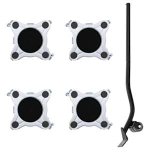 Pohištveni valjčki 4 kosi z dvigalom 15,5x15,5x5,5 cm jeklo 1000 kg