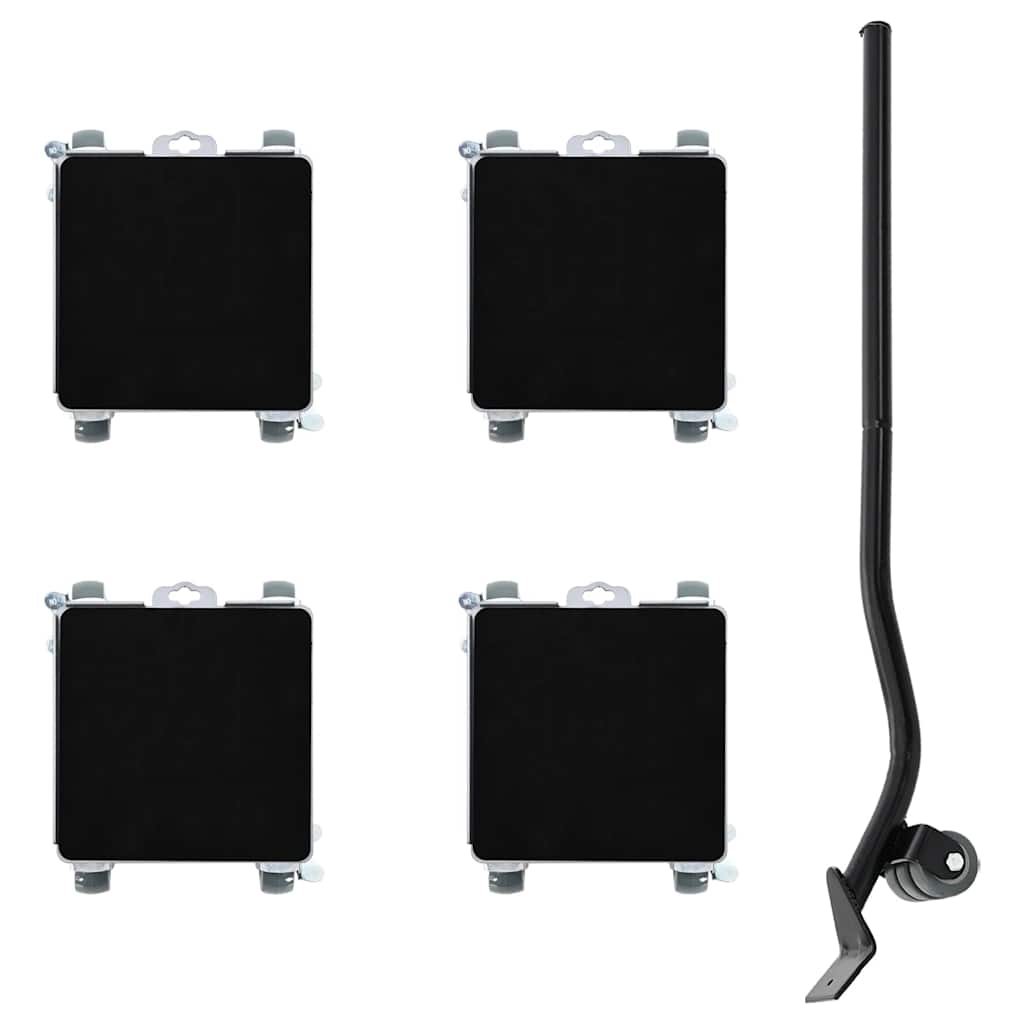 Furniture Rollers 4 pcs with Lifter 17.5x16x7.5 cm Steel 1600 kg