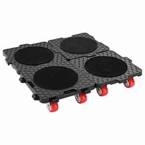 Nábytkové kolečka 4 ks se zvedákem černá 13,5x13,5x4,2 cm 300 kg - obrázek 3
