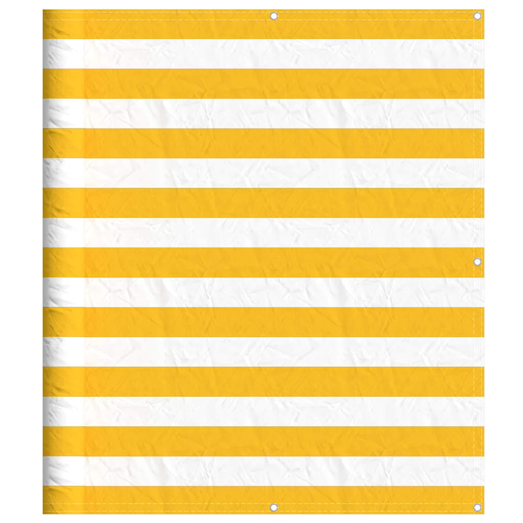 vidaXL Balkónová zástěna žluto-bílý pruh 120 x 800 cm