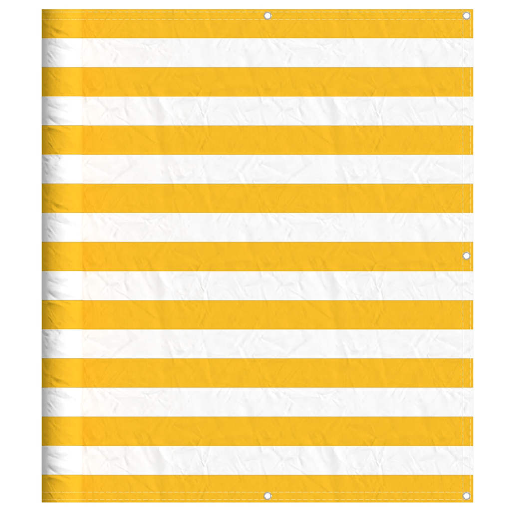 Thumbnail - vidaXL Balkon-Sichtschutz Gelb und Weiß Gestreift 120x1000 cm