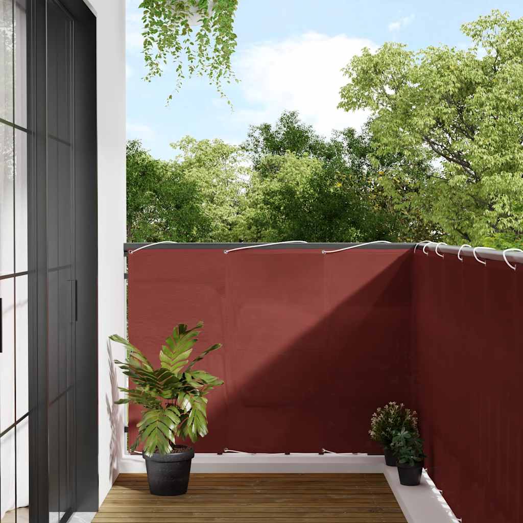 vidaXL Balkon-Sichtschutz Terrakotta 120x1000cm 100 % Polyester-Oxford