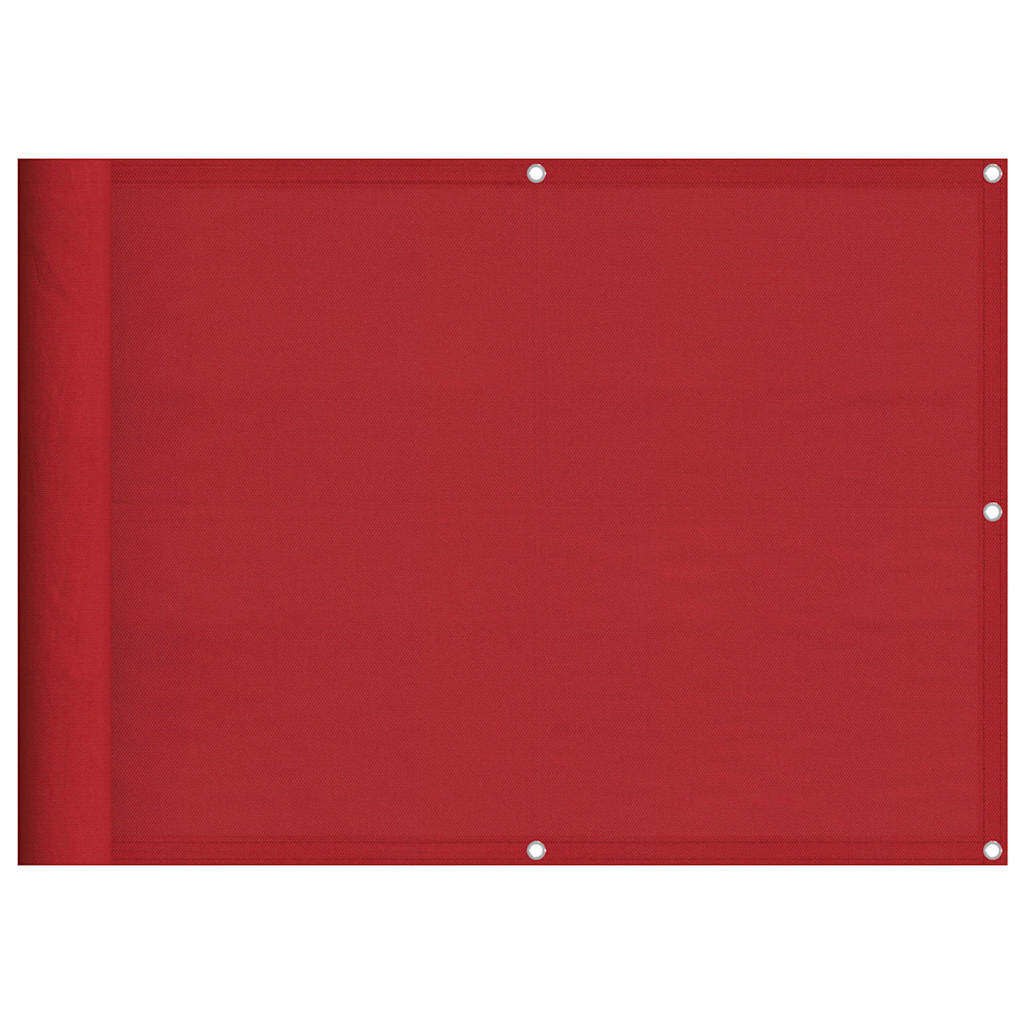 vidaXL Balkónová zástěna červená 75 x 700 cm 100% polyester Oxford