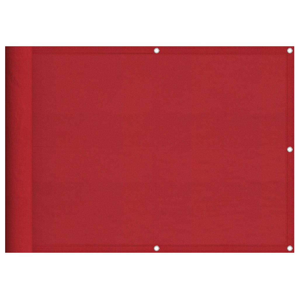 Thumbnail - vidaXL Balkon-Sichtschutz Rot 75x800 cm 100 % Polyester-Oxford