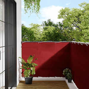 Balkonska pregrada rdeča 120x700 cm 100 % poliester oxford