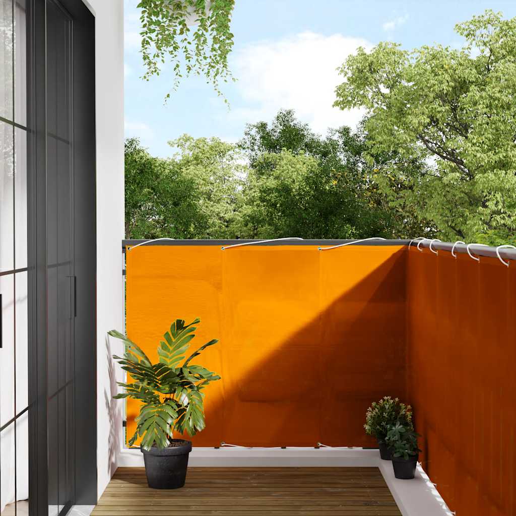 vidaXL Paravento Balcone Arancione 120x1000 cm 100% Poliestere Oxford