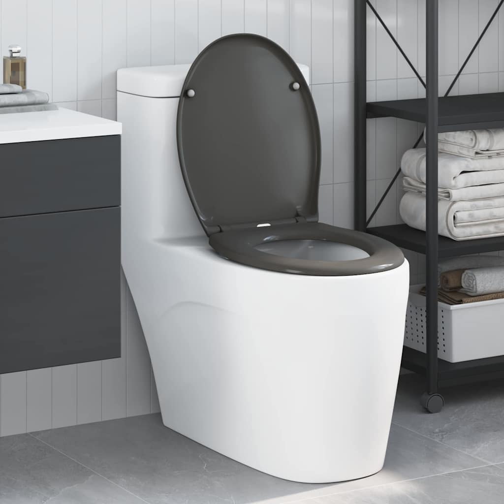 Abattant de toilette à ouverture rapide avec fermeture douce Duroplast Anthracite