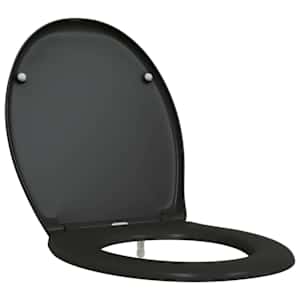 vidaXL Tualettsari Must 47 x 37 x 4 cm Duroplast