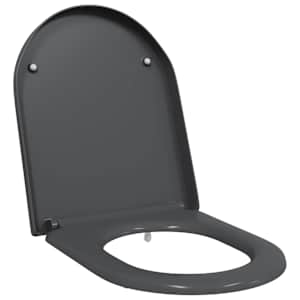 vidaXL Tualettsari Antratsiit 49 x 36 x 4 cm Duroplast