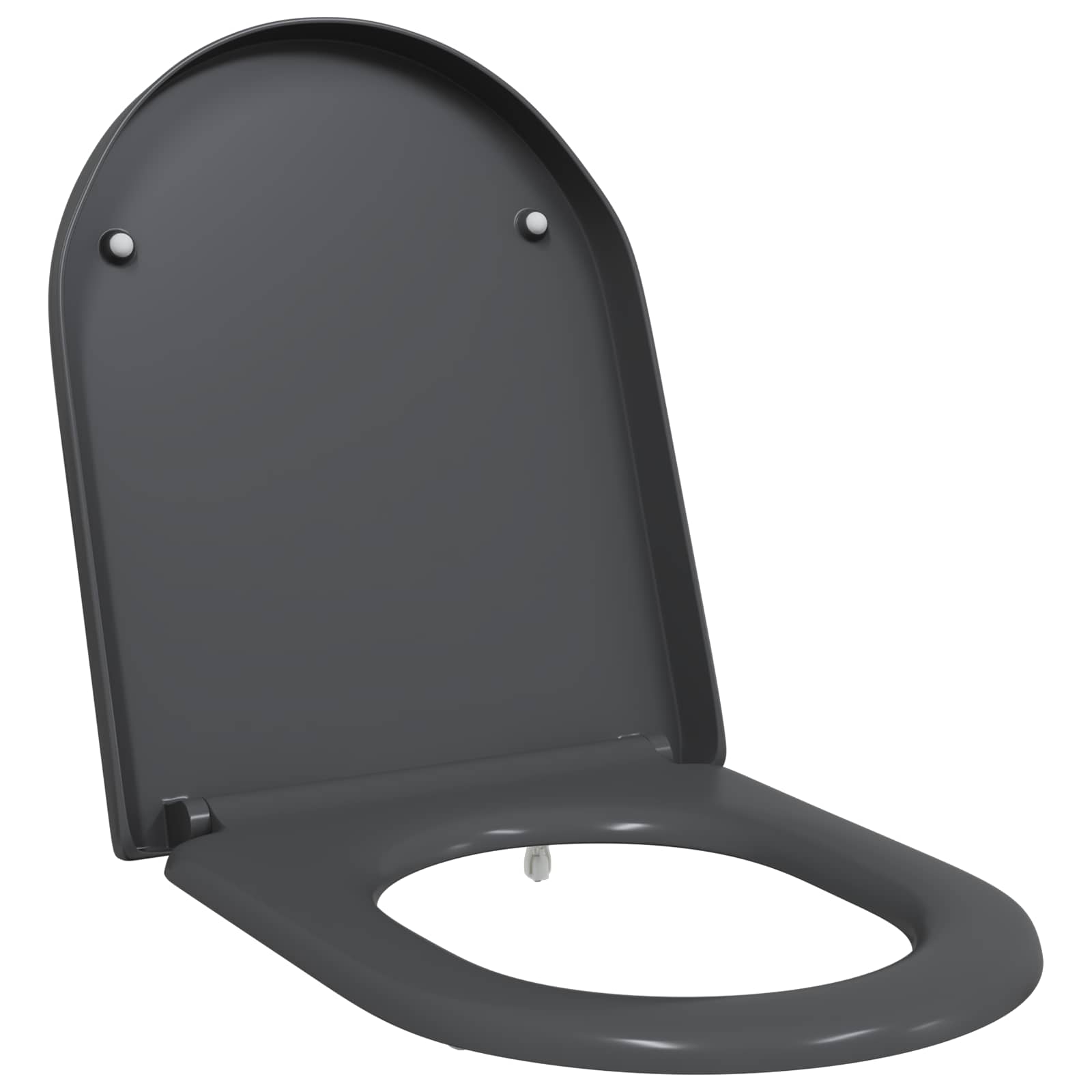 vidaXL Toilettensitz Anthrazit 49 x 36 x 4 cm Duroplast