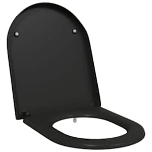 vidaXL Tualettsari Must 49 x 36 x 4 cm Duroplast