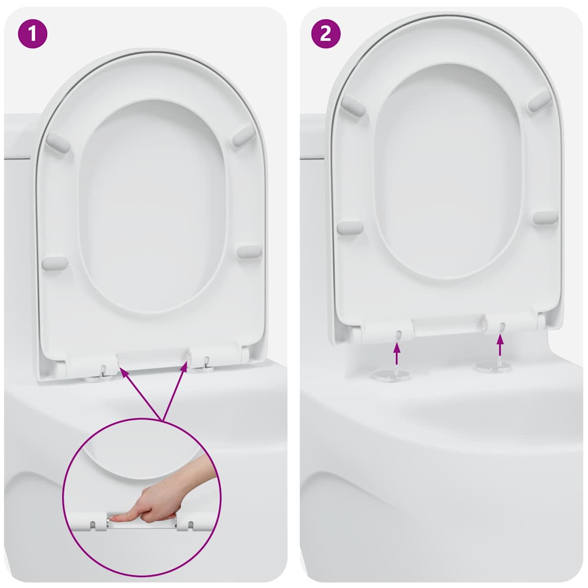 Toilet sæde 49 x 36 x 4 cm Duroplast - Billede 10