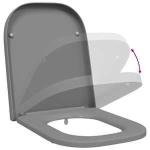Toaletní prkno Šedá 47,5 x 35 x 3,6 cm Duroplast - obrázek 9
