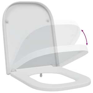 Toaletní prkno Bílá 47,5 x 35 x 3,6 cm Duroplast - obrázek 9