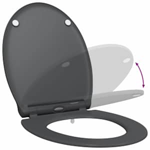 Toaletní prkno Antracit 45,5 x 37,5 x 3,8 cm Duroplast - obrázek 9