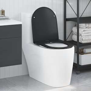 Pokrivalo za stranišče Črna 47 x 36 x 3,4 cm Duroplast