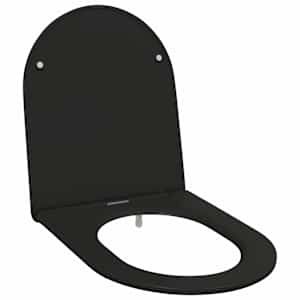 vidaXL Tualettsari Must 47 x 36 x 3,4 cm Duroplast