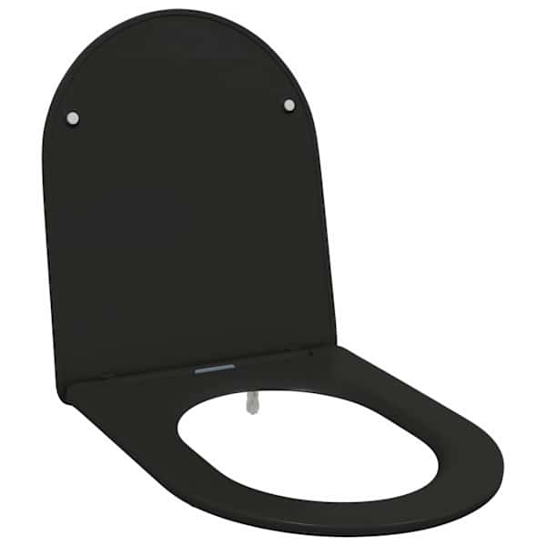 vidaXL Tualettsari Must 47 x 36 x 3,4 cm Duroplast