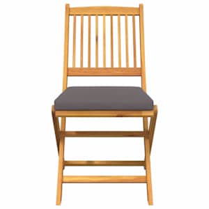 Skládací židle s polštářem 4 pcs Šedá 49 x 57,5 x 92cm - obrázek 5