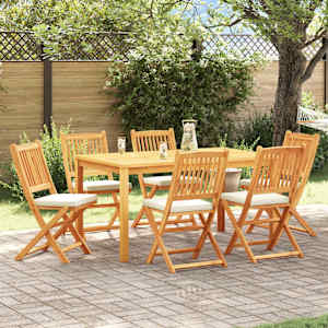 Zložljiva stolica z blazino 6 pcs Bela 49 x 57.5 x 92cm