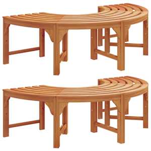 Stromová lavička 2 pcs Přírodní 160 x 80 x 45cm - obrázek 2