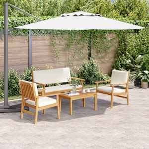 Sada zahradních pohovek 4 pcs Hnědá 120 x 65,5 x 79 cm - obrázek 1