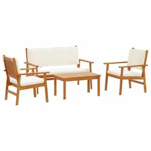 Sada zahradních pohovek 4 pcs Hnědá 120 x 65,5 x 79 cm - obrázek 2