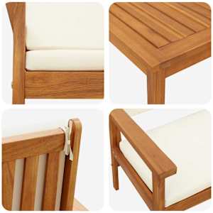 Sada zahradních pohovek 3 pcs Hnědá 120 x 65,5 x 79 cm - obrázek 9