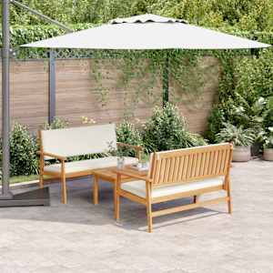 Sada zahradních pohovek 3 pcs Hnědá 120 x 65,5 x 79 cm - obrázek 1