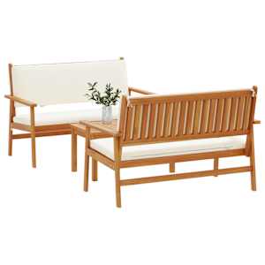 Sada zahradních pohovek 3 pcs Hnědá 120 x 65,5 x 79 cm - obrázek 3