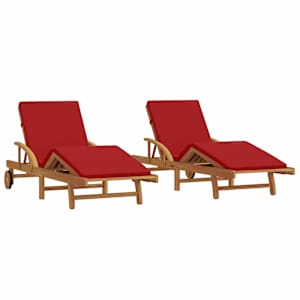 vidaXL Lamamistool 2 tk Tugev akatsiapuu Punane