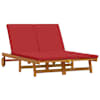 vidaXL Lamamistool Pruun 125 x 200 x 84 cm Tugev akatsiapuu