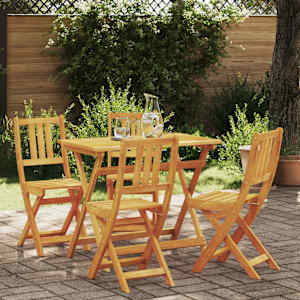Vrtnik Bistro Set 5 pcs Rjava Masiven les akacije